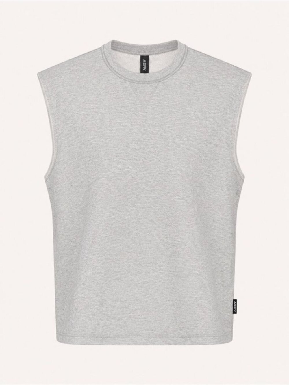 ASRV Sleeveless Sweatshirt Grey Large Minimalist Athleisure Gym Casual